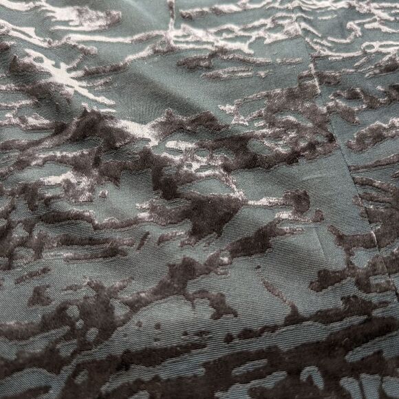 Grey Black Burnout Velvet Party Skirt Size S - Picture 10 of 12